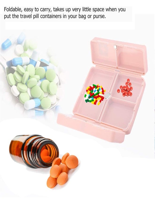 WenTigDY Travel Pill Case for Purse, 7 Compartments Portable Travel Pill Box, Pill Organizer with Unique Magnetic Design Portable Pill Organizer Portables Pocket Pill Box Dispenser Pill Holders for Traveling - Image 4